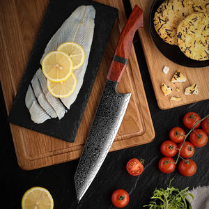 Cuchillo de chef de acero de Damasco de 67 capas, cuchillos de cocina de acero japonés con mango de madera de sándalo - Product Image 3