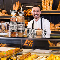 Sac d'emballage de pâtisserie pour miche de pain imprimé personnalisé plus solide inodore haute transparence en plastique CPP une seule face en plastique avec attaches