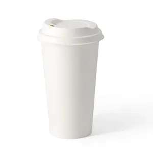 Recyclable 20Oz 500Ml Ø 90 mm White Single Wall Large Capacity Beverage Paper Cups For Fruit Juice - 1000 pcs/carton - Product Image 4