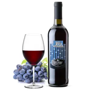 Italian Red Wine Nero D'Avola Sicilia DOC 750 Ml Table Wine Quality Product Glass Bottle