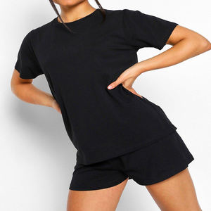 Talla de EE. UU. 220 GSM 100% Algodón Oversize Tallas grandes Impresión personalizada Venta al por mayor Camiseta transpirable de color sólido en blanco para mujer - Product Image 5