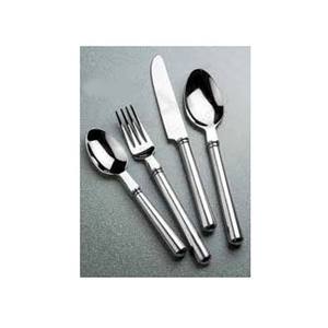 Juego de cubiertos con mango de diseño Fordable pulido plateado, tenedores, cucharas, cuchillo, vajilla, juego de cubiertos con mango redondo plateado de acero inoxidable - Product Image 1