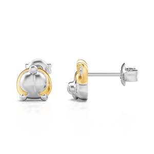 Jeulia Corgi Dog Mismatched Sterling <b>Silver</b> <b>Stud</b> Earrings for Kids Gift - Product Image 3