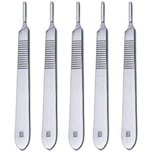 Mango de Bisturí de Acero Inoxidable Tamaño Estándar Número 3 con Fuente de Alimentación Manual, Certificado ISO 13485 y CE, Compatible con Hojas 10-15 - Product Image 2