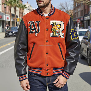 Veste universitaire décontractée légère et fine de grande taille pour hommes, personnalisable, unisexe, baseball, style urbain, coupe ample - Product Image 5