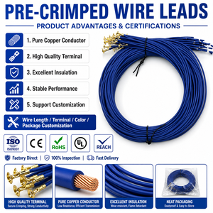 Kabel Pre-Crimped, Kabel Harness Kustom, Perakitan Kabel, Konektor Terminal Tembaga, Kabel OEM ODM, Pasokan Pabrik - Product Image 1