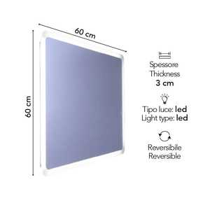 DALLAS 60 X 60 cm <b>LED</b> Illuminated Round <b>Mirror</b> - Product Image 2