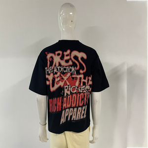 Custom Manufacturer Heavyweight Distressed Cropped Boxy Fit <b>Tshirt</b> Oversized Boxy Drop Shoulder T-shirt for <b>Men</b> - Product Image 2