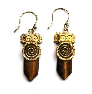 Boucle d'oreille en forme d'oeil de tigre pour femmes et filles, vente en gros - Product Image 2