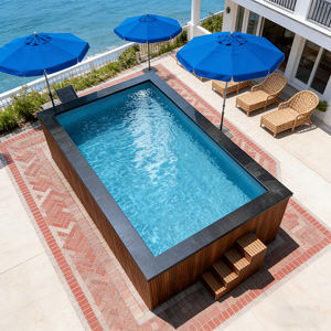 Piscine hors-sol JST Space GXP en FRP/fibre de verre - 10 mm d'épaisseur, résistante aux UV, écologique, durable, forme rectangulaire, installation facile - Product Image 1