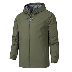 Veste softshell à fermeture éclair complète personnalisée OEM coupe-vent de sécurité pour homme, vestes décontractées à manches longues classiques et confortables de style manteau de pluie - Product Image 3