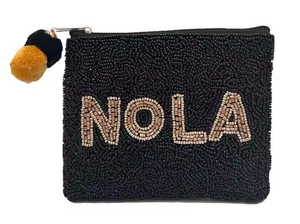 Mardi Gras Handicrafts Crawfish Beaded Embroidery Coin Pouch Mini Zipper Purse Purple/Yellow/Green Cross-<b>Stitching</b> Needlework - Product Image 2