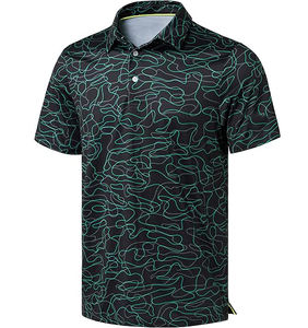 เสื้อยืดสำหรับผู้ชายผ้าถักปักลายผ้าฝ้าย100% สำหรับเสื้อโปโลสีพื้นและสีผสมโลโก้ OEM ตามสั่ง - Product Image 1