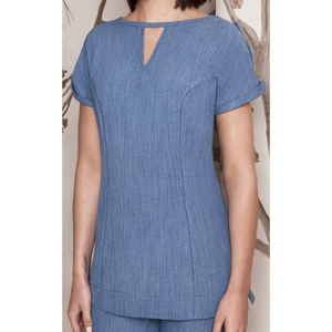 Tunique souple et extensible pour femmes, uniformes de spa et de salon de beauté, blouses médicales imprimées, uniformes de travail personnalisés, vêtements de travail pour infirmières, tunique uniforme - Product Image 6