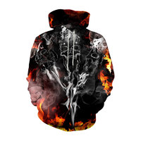 Sweat-shirt à capuche surdimensionné pour homme, imprimé 3D animé, bio, unisexe, lavé, lourd, par Sublimation, hiver