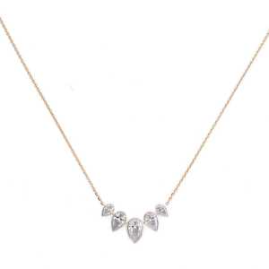 Collier pendentif en forme de clé à cinq pierres en forme d'étoile de 2,21 carats, fait à la main, or jaune 14 carats, taille personnalisée, bijoux en diamant pour femmes - Product Image 2