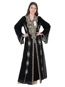 Georgette Butterfly Sleeve Knee Length <b>Kaftan</b> Long Abaya for Party Wear All Size and Colors Available for <b>Women</b> Clothing - Product Image 3