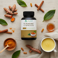 Capsules de Curcuma ODM/OEM, Extrait de Curcumine à 95%, 1000mg par capsule, 60 unités, Supplément de Curcuma de Haute Pureté, Capsules de Curcuma