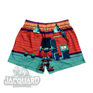 กางเกงขาสั้นผู้ชายสไตล์วินเทจสตรีทแวร์ปี 2023 คุณภาพสูง ผลิตจากโพลีเอสเตอร์ 100% ระบายอากาศได้ดี กันยับ กันลม กันน้ำ แห้งเร็ว มีหลายขนาด - Product Image 2