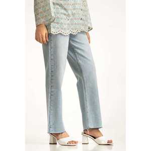 Jeans de Corte Recto y Estilo Simple WM-JNS-WS24-013, Tela Vaquera Lavable - Product Image 1