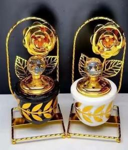 Latest Fancy Collection Ceramic And Metal Framing With Rose Design <b>Incense</b> Burner <b>Oud</b> Charcoal <b>Incense</b> Burner Mabkhara - Product Image 4