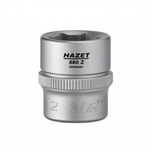 Hazet 3/8'' 12-Point Square <b>Socket</b> with Traction Profile and Knurling - Product Image 2