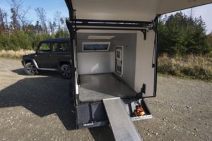 Remorque de camping multi-usage avec rangement pour moto, remorque compacte d'aventure pour le transport de SUV et de moto, mini-remorque tout-terrain - Product Image 4