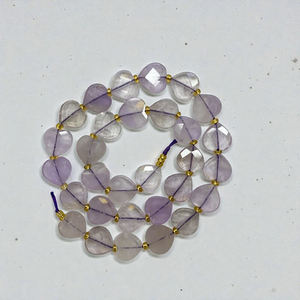 Cuentas Sueltas de Cristal de Amatista Natural en Forma de Corazón Facetado para Pulseras y Collares DIY - Product Image 1