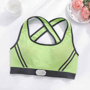 Sujetador deportivo de espalda cruzada de alto soporte para mujer con monitor de ritmo cardíaco y logotipo personalizado - Product Image 6