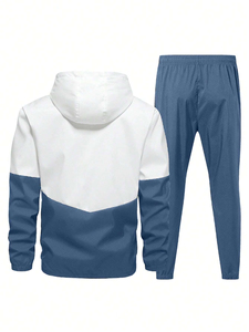 Survêtement de sport d'hiver pour hommes, grande taille, coupe-vent, respirant, séchage rapide, léger, avec logo personnalisé, vente en gros - Product Image 3