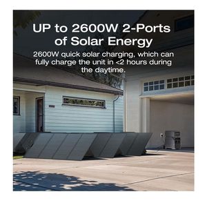 Système solaire portable EF-Solar' 4096Wh Pro 3 de haute qualité avec 2 panneaux de 400W - Sortie AC 120/240V 4000W pour camping-cars avec garantie de 3 ans - Product Image 4