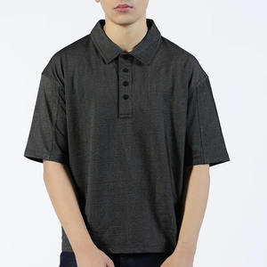 100% algodón personalizado para hombres para Polos de talla grande de manga corta de gran tamaño serigrafiado diseño sólido de punto unisex - Product Image 1