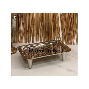 Ensemble de 2 plateaux de service alimentaire de tailles différentes, forme carrée, en acier inoxydable, pour servir des collations et des desserts, pour un usage domestique - Product Image 2