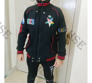 Varsity Jackets Oes Jackets Masonic Latter Women Jacket Oes Black Hse - Product Image 3