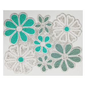 Most Beautiful Beaded Placemat Floral Design Embroidered Placemat Superior Quality Beads Placemat Dining Decoration Beaded <b>Mats</b> - Product Image 6