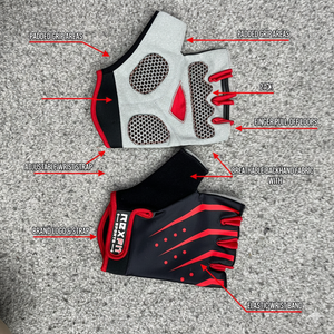 Guantes de gimnasio transpirables para entrenamiento con pesas, guantes de gimnasio de medio dedo, guantes con soporte para muñeca, guantes de gimnasio transpirables, guantes de levantamiento - Product Image 5