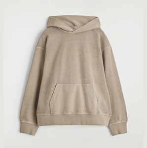 Hombres de gran tamaño lavado con ácido sudaderas con capucha de peso pesado de algodón Streetwear pulóver sudaderas a granel personalizado en blanco al por mayor - Product Image 1