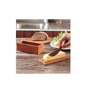 Boîte à beurre en bois carrée avec couteau cuisine maison et boîte à beurre en bois de stockage avec produit de haute qualité - Product Image 3