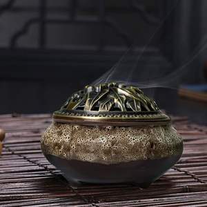 Gold Colored Mabkhara Gold <b>Bakhoor</b> <b>Burner</b> Handmade <b>Bakhoor</b> Jar Arabic <b>Burner</b> for Oud Ramadan Decoration Accessories - Product Image 6