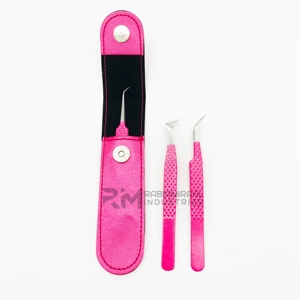 RMI, gran oferta, pinzas para pestañas con agarre de diamante, bolsa Rosa personalizada, embalaje, Etiqueta Privada, punta de fibra, juego de pinzas para extensión de pestañas con volumen - Product Image 3