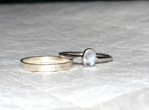 Conjunto de Anillos Clásicos Turquesa para Boda y Fiesta, Plata 925, Hechos a Mano, Anillos Apilables, Regalo de Joyería para Ella - Product Image 5