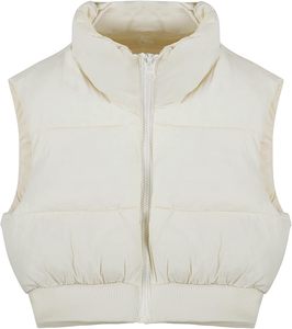 Chaqueta sin mangas recortada Reversible para mujer, el mejor chaleco acolchado de Material, cuello alto con cremallera, ropa exterior, corte perfecto, precio bajo - Product Image 5