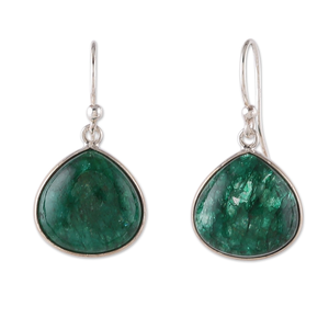New Arrivals Emerald Beauty Gemstone <b>Earrings</b> 925 Sterling Silver Handmade <b>Charm</b> Drop Dangle <b>Earrings</b> Wholesale Jewelry - Product Image 1