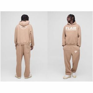 Sudadera con capucha de algodón orgánico 100% de peso pesado para hombre, patrón sólido, bordado con cuentas, largo XL, ropa de calle de invierno Digital - Product Image 1