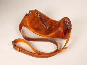 Custom Oem Mens Leather Cylinder Phone <b>Bag</b> Men Designer Plain Crossbody <b>Messenger</b> <b>Bag</b> for Men Shoulder <b>Messenger</b> LCYB-0085 - Product Image 3