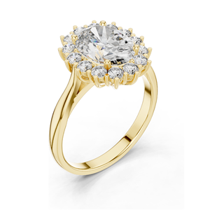 Anillo Halo con Diamante de Laboratorio de 0.56 CT para Mujer, Claridad VVS-VS EF, Oro de 18KT, 14KT, 10KT y Plata 925, Oro Rosa, Amarillo y Blanco - Product Image 5