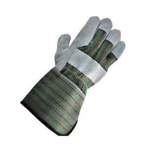 Stock listo Guantes de trabajo de cuero Resistente al calor Aislamiento Diseño personalizado Soldadura Guantes de cuero Trabajo DE SEGURIDAD Precio bajo MOQ - Product Image 2