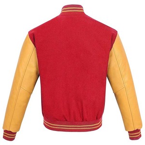 Vente en gros, prix bon marché, meilleure vente, tissu polaire et cuir de qualité supérieure avec logo personnalisé pour hommes, vestes d'université d'hiver - Product Image 4