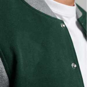 Bombardero de béisbol universitario personalizado de alta calidad OEM para hombre Varsity Letterman manga bordado lona impermeable - Product Image 4