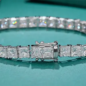 Cadeau pour la Saint-Valentin, bracelet tennis en diamant cultivé en laboratoire HPHT CVD en or 9K 14K 18K, bijoux classiques en diamant créé en laboratoire pour femmes - Product Image 3